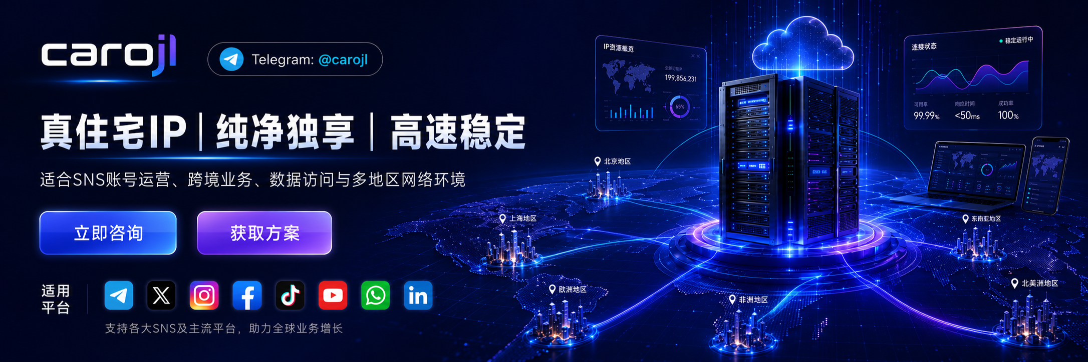 联系客服全球原生静态住宅IP-跨境软路由-电报机器人开发-电报限时会员群组-电报记账机器人Caro资源